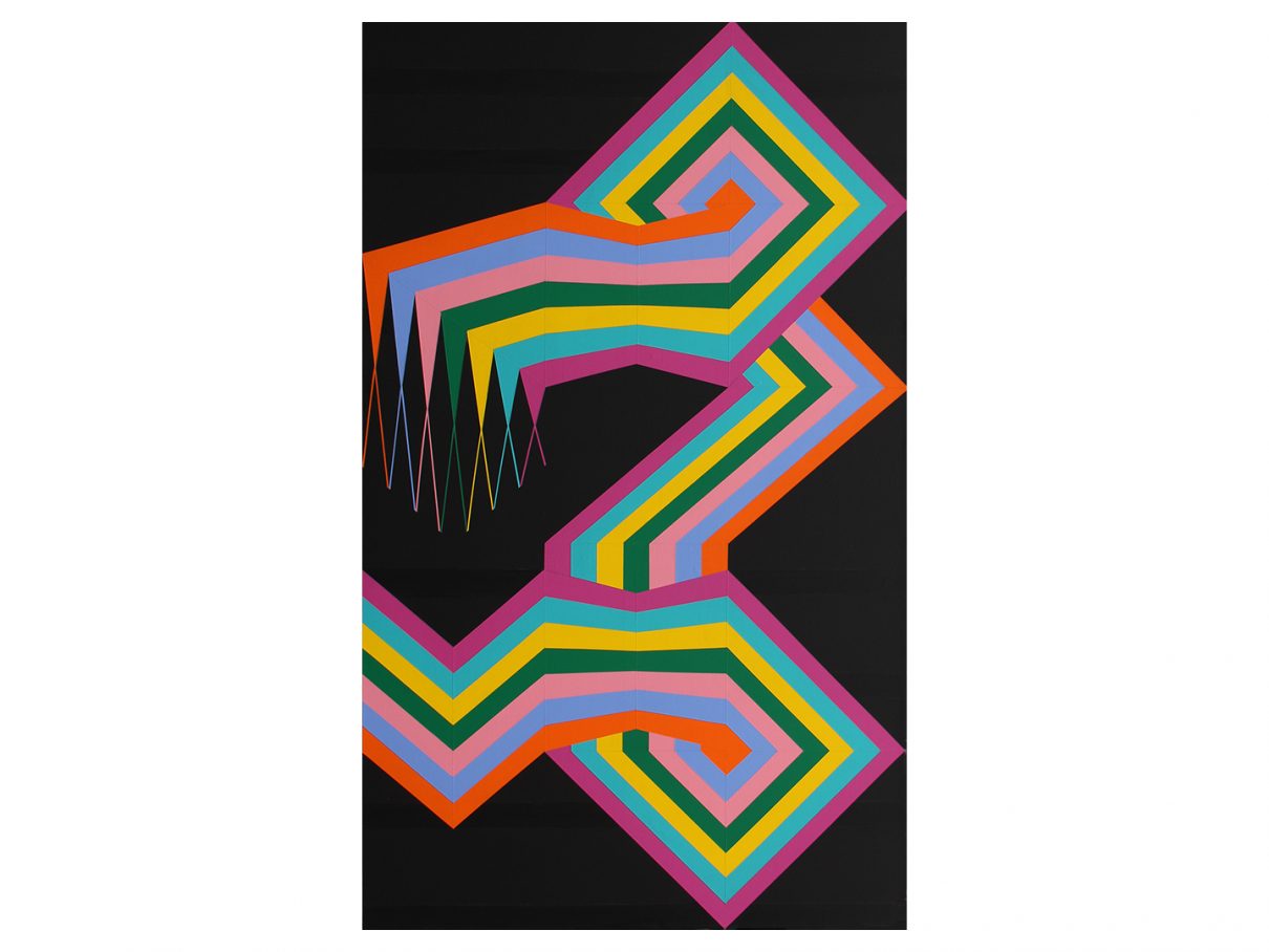 Chromaticon (Panel 7), 2019, acrylic & gesso on canvas, 70" x 42"