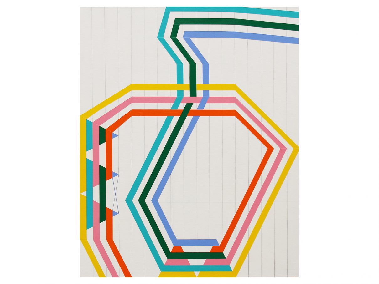 Spectra A, 2019, acrylic, gesso, & pencil on canvas, 42" x 34"